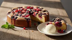 Torta casalinga con frutti di stagione e yogurt: soffice, genuina e facilissima