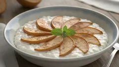 Budino di riso con pere caramellate: prova questo dessert insolito dal sapore unico
